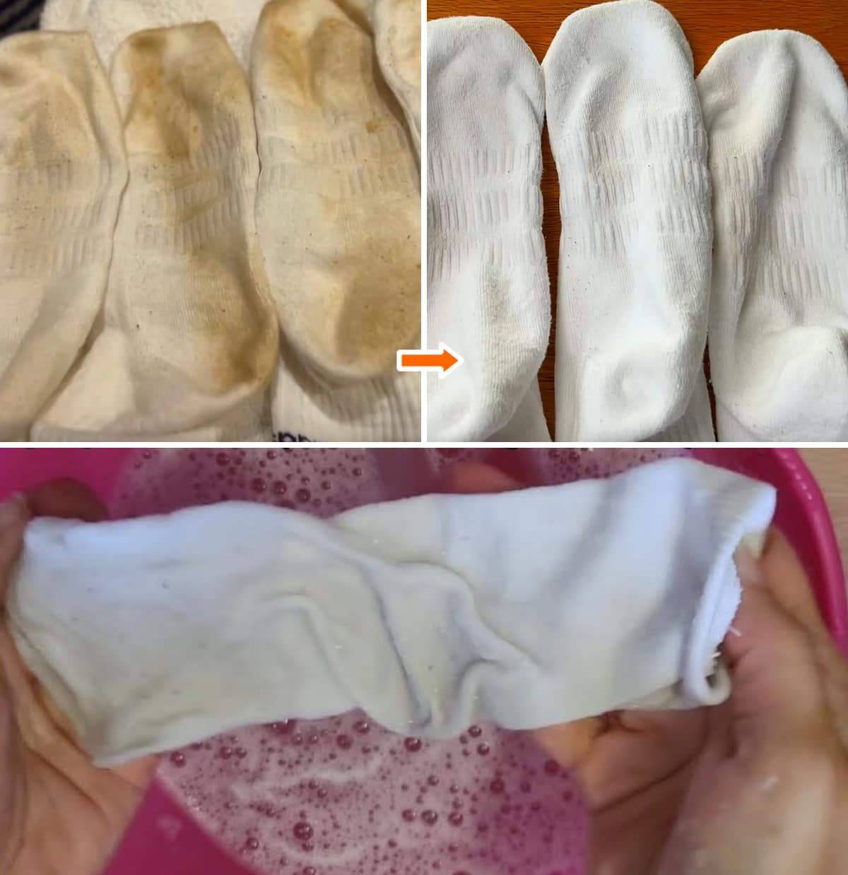 How to bleach socks to make them super white again