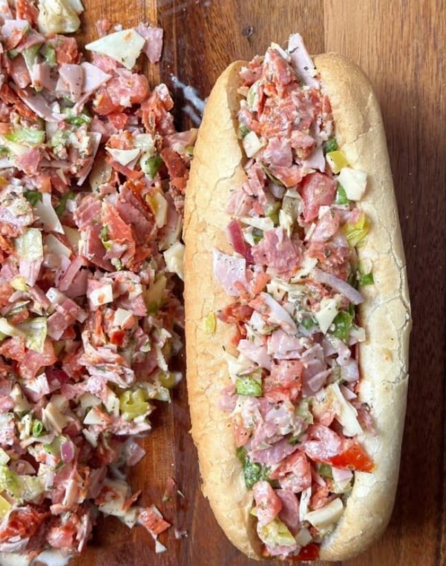 Chopped Italian sandwiches