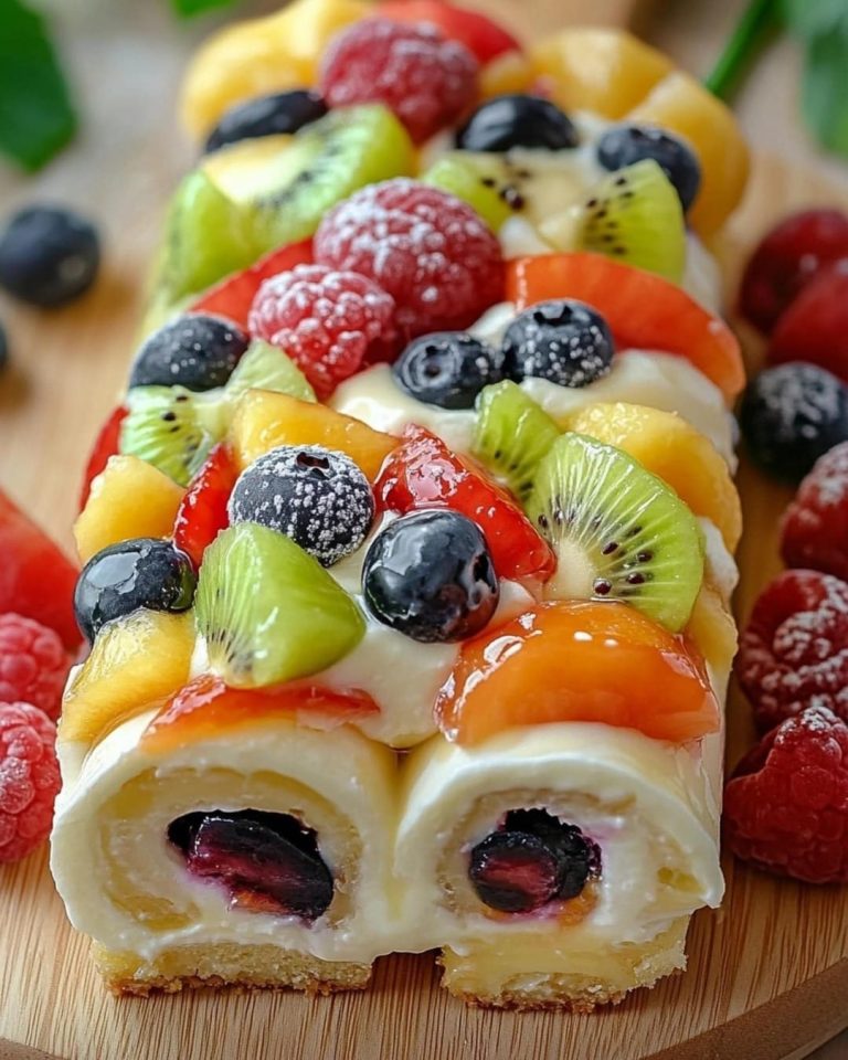 Cheesecake Fruit Salad Roll-Ups 🍰