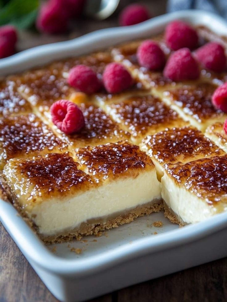 Creme Brulee Cheesecake Bars 🍰 🍰