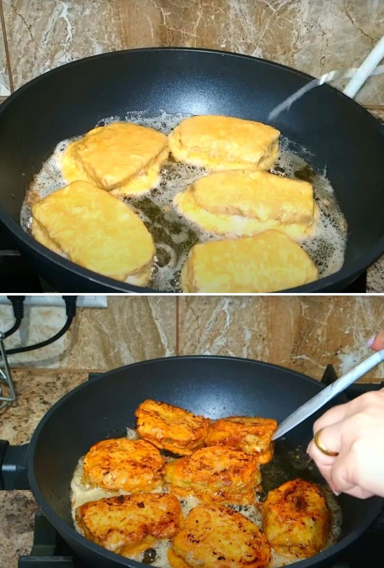 Eggplants with minced meat in batter: so delicious. A great lunch or dinner