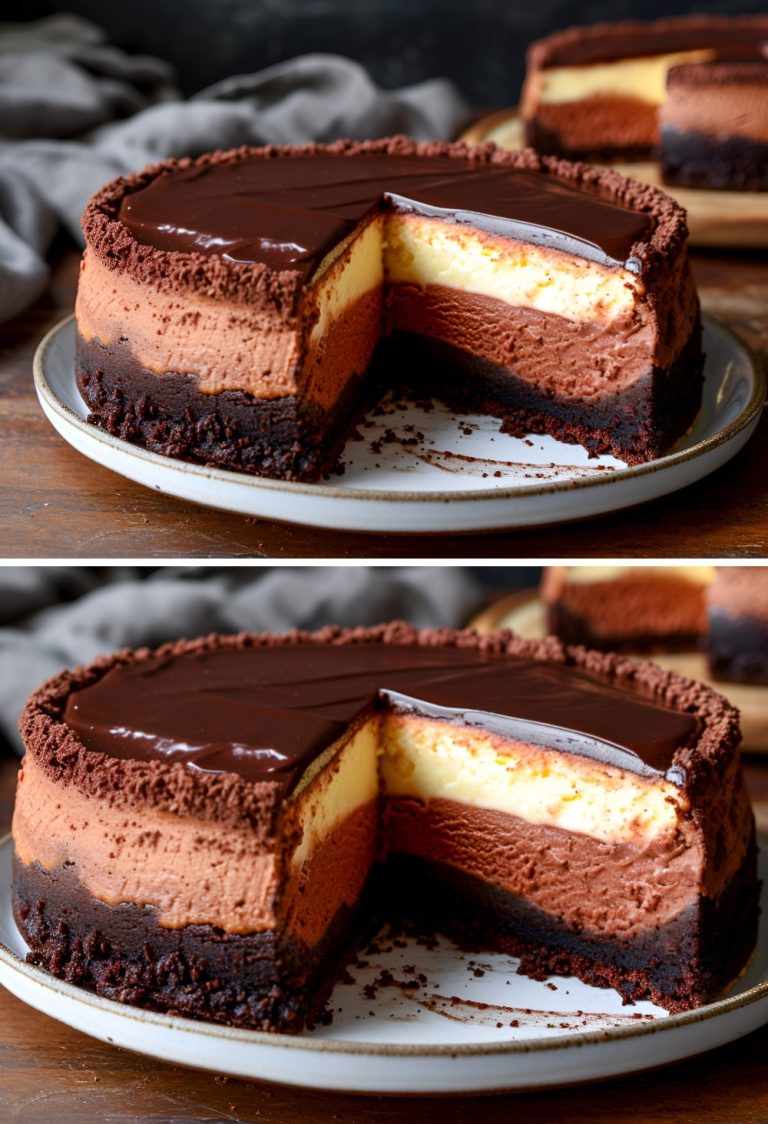 Creamy Three Chocolate Cake