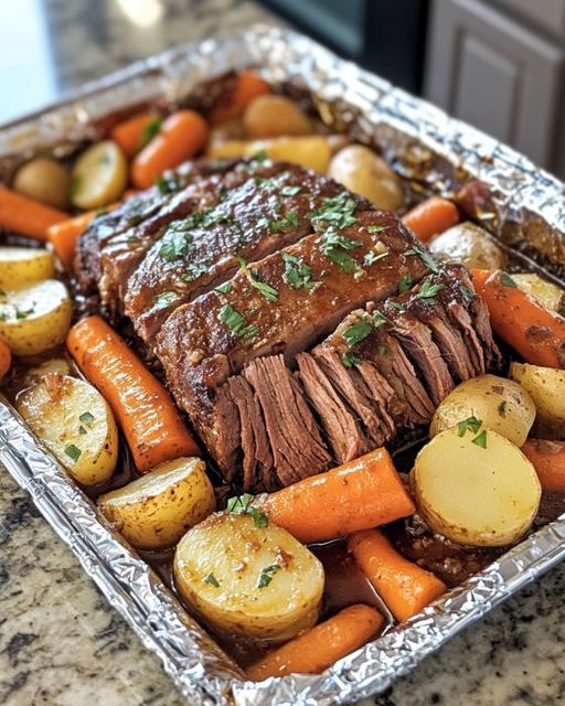 Baked 3 Packet Pot Roast