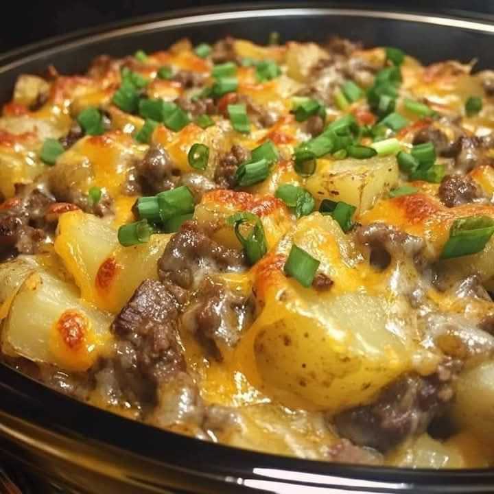 Ultimate Crockpot Cheesesteak Potato Casserole Recipe
