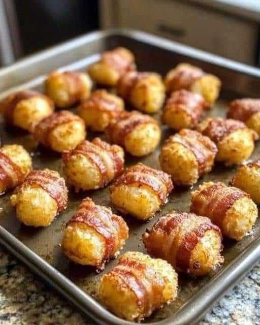 Crispy Bacon-Wrapped Potato Bites