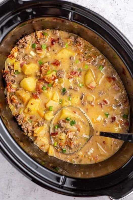 Cheesy Potato and Beef Comfort Stew