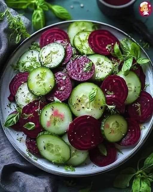 Spicy Cucumber and Beet Salad