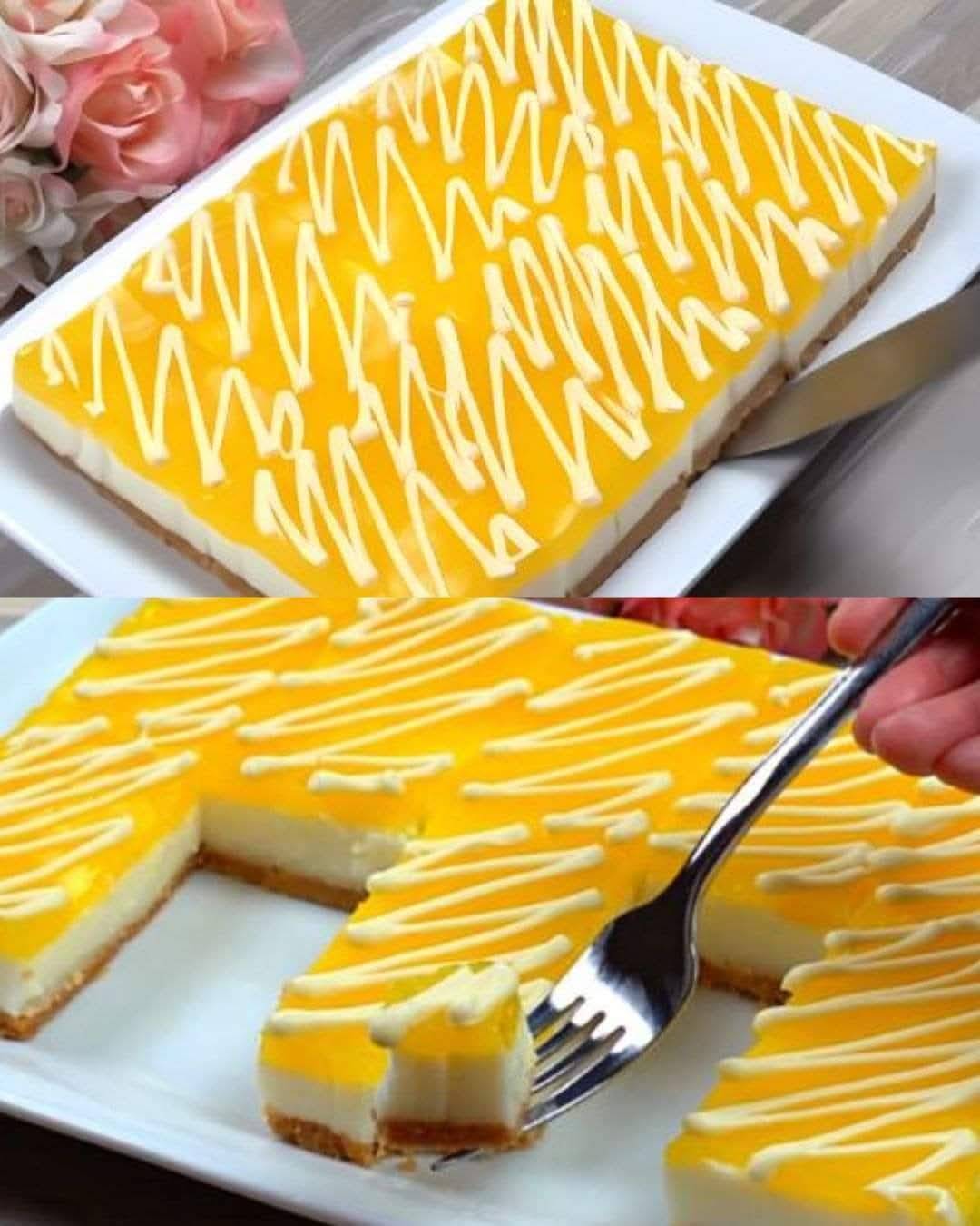 Zesty Lemon Mousse Bars with a Biscuit Crust