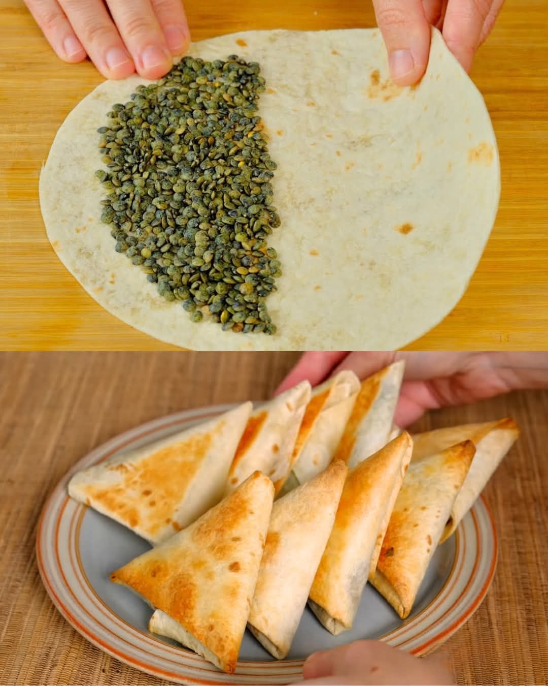 Spinach and Lentil Vegan Wrap Filling