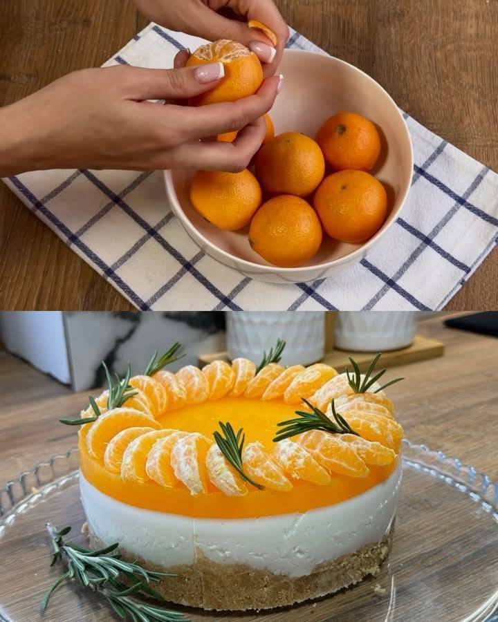Mandarin Cheesecake with Tangerine Jelly