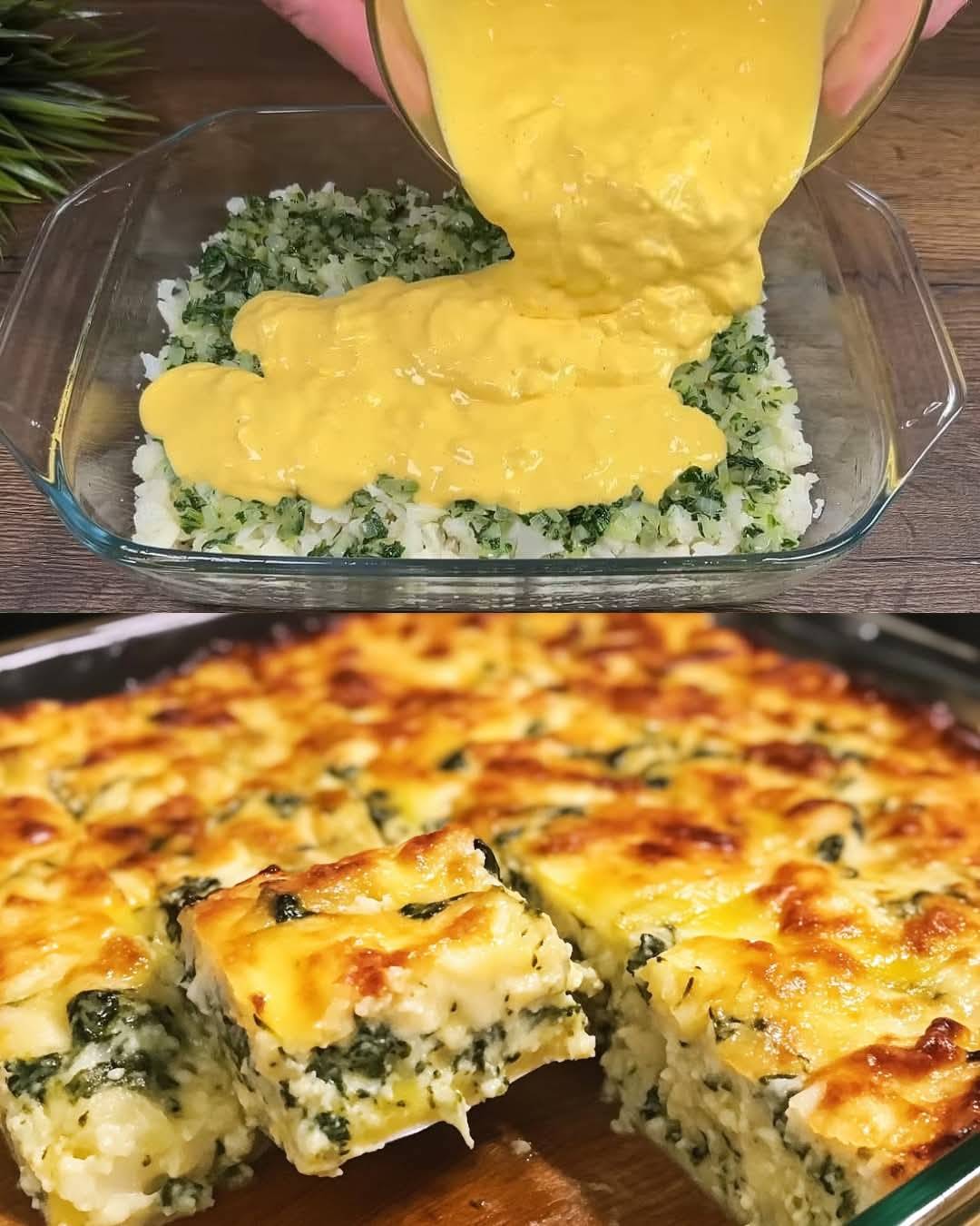 Cauliflower and Spinach Frittata with Yogurt-Dill Sauce