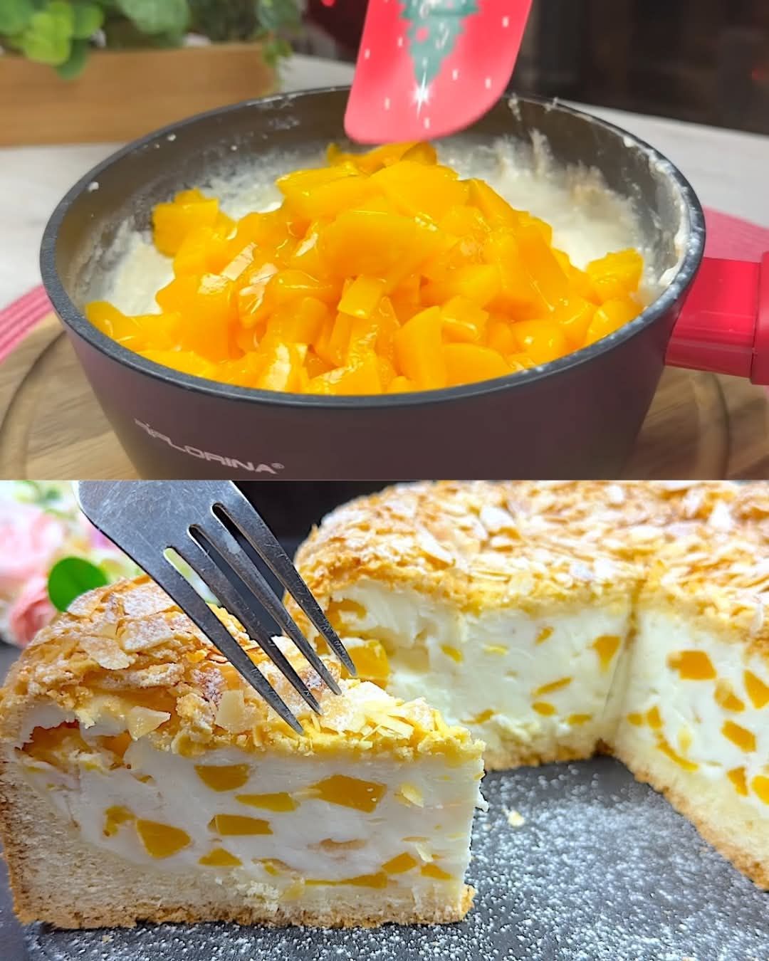 Italian Peach Ricotta Tart