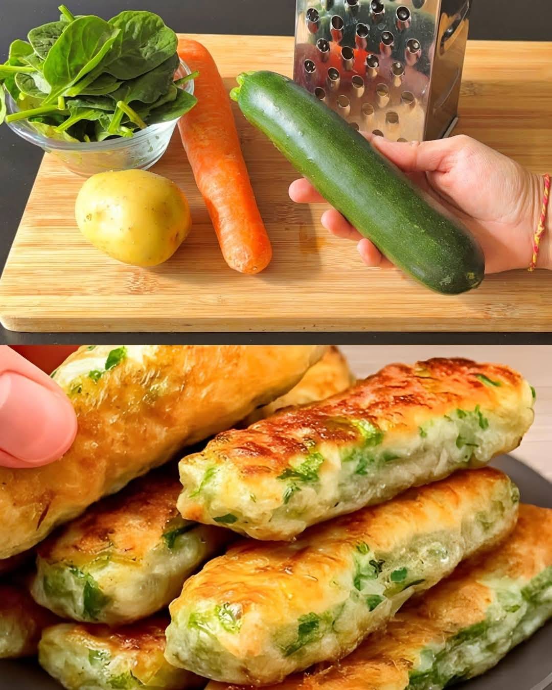 Vegetable Pancakes with Spinach and Oatmeal