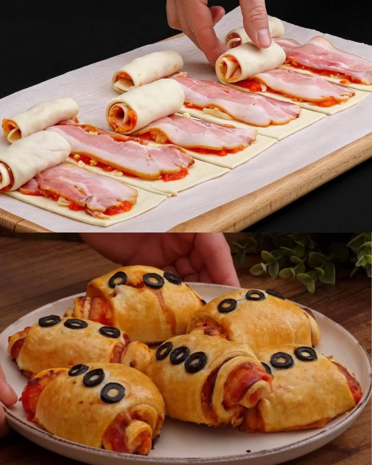 Savory Puff Pastry with Bacon and Mozzarella