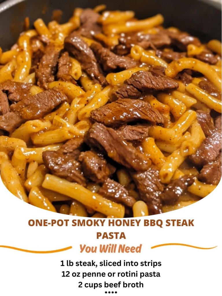 One-Pot Smoky Honey BBQ Steak Pasta